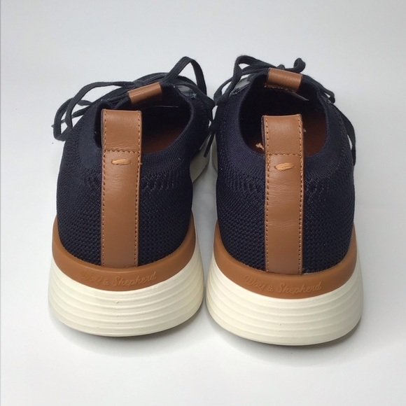 NWOT WOLF & SHEPARD SwiftKnit Derby Sneaker in Navy Size 8. - Picture 6 of 9
